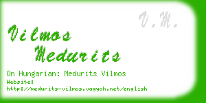 vilmos medurits business card